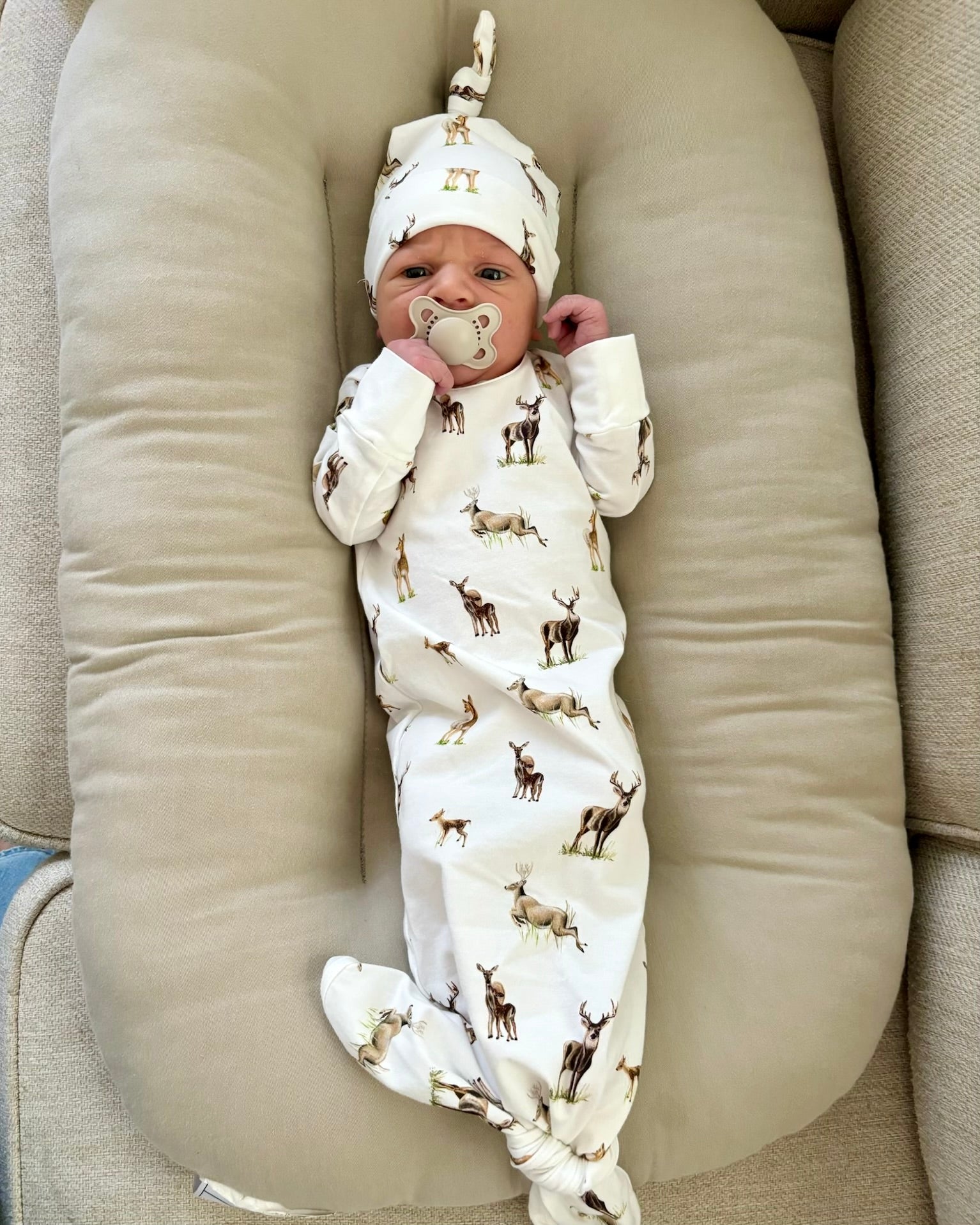 Little Fawn, Big Yawn Deer - Newborn Outfit + Hat