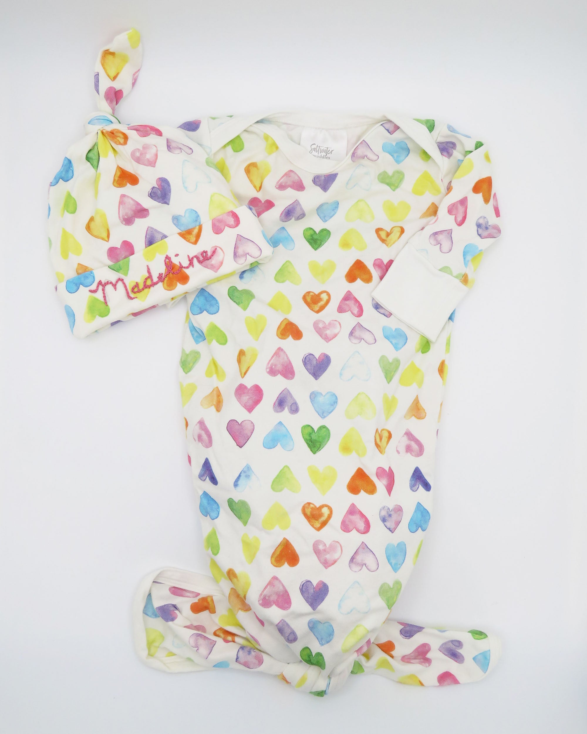 All of My Love - Newborn Gown + Hat