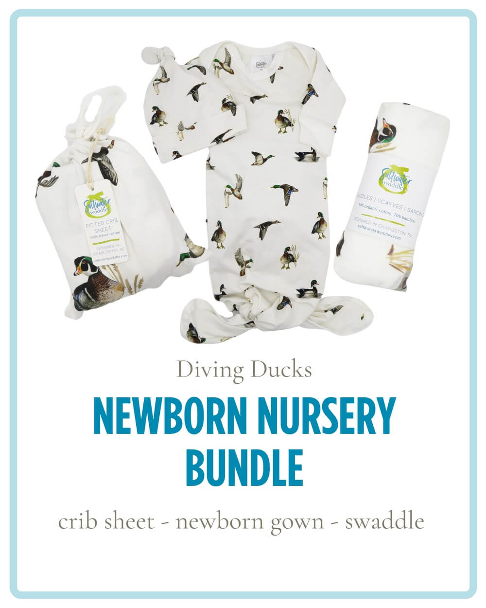 Diving Ducks Newborn Nursery Bundle