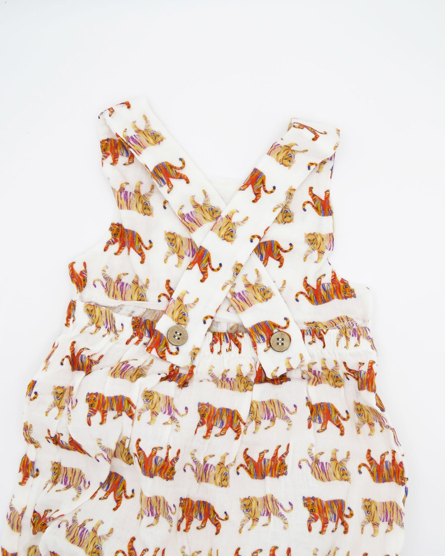 Easy Tiger Comfy Organic Cotton Sunsuit for Children with Snaps for Easy Diaper Changes