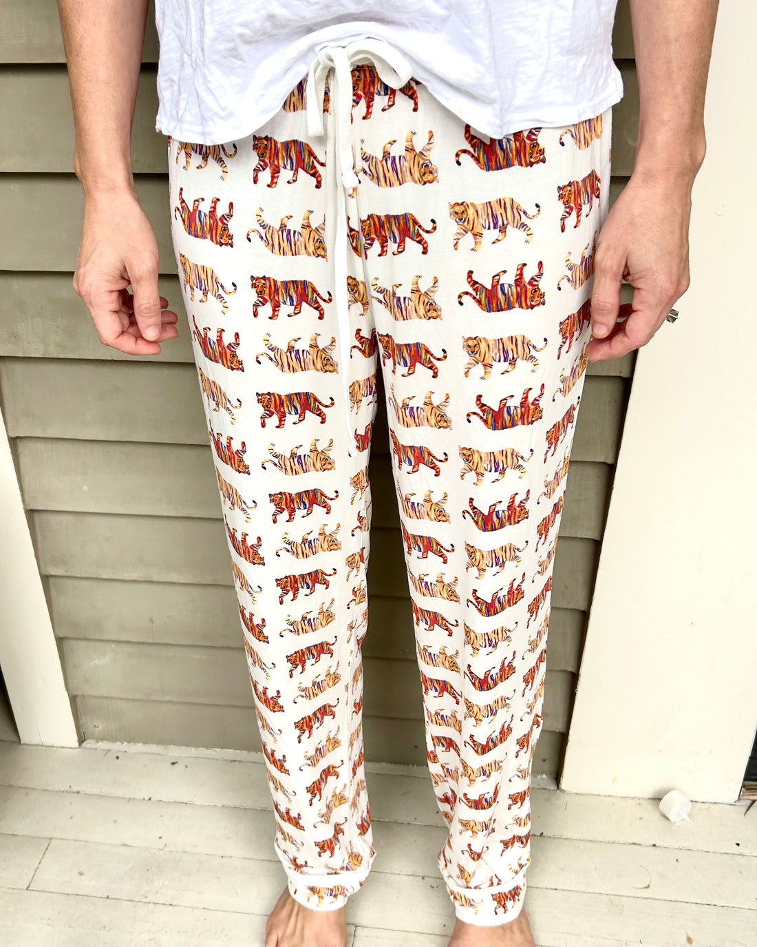 Sleepwear or loungewear - Soft unisex easy tiger print pajama pants for adults