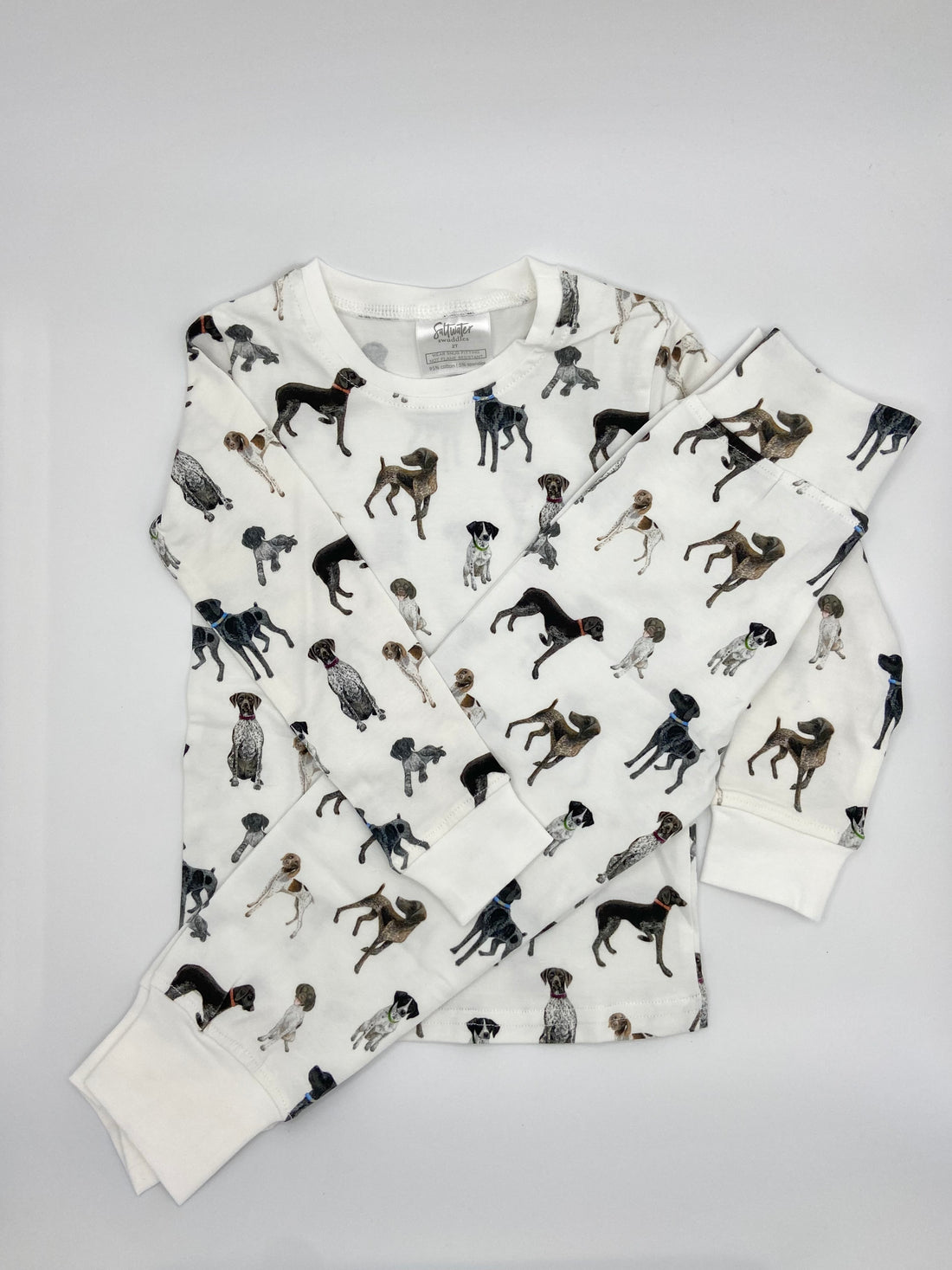 Soft cotton-spandex blend fabric of German Shorthaired Pointer sleepwear