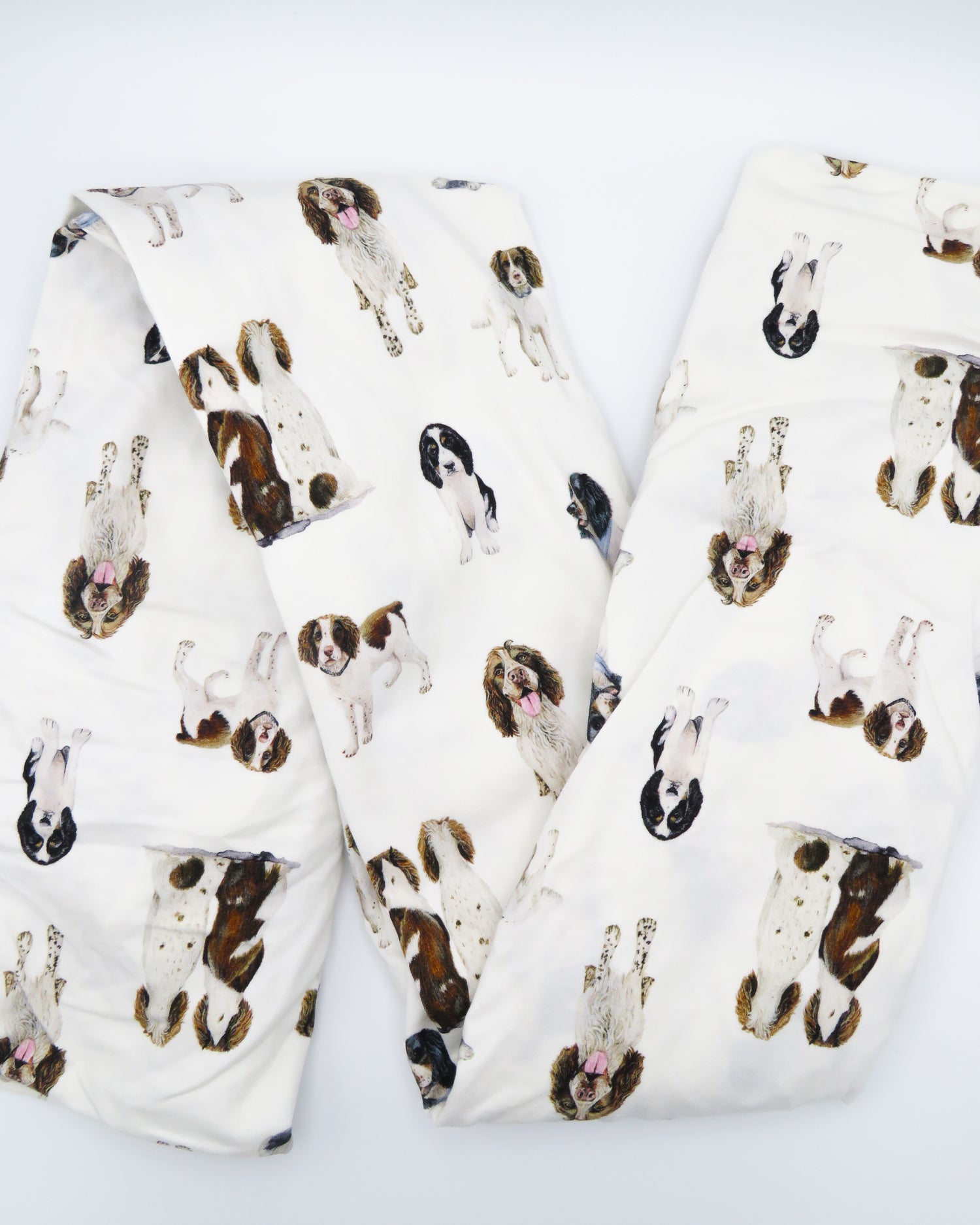 Soft Springer Spaniel crib sheet for baby nursery. Hypoallergenic and breathable crib bedding