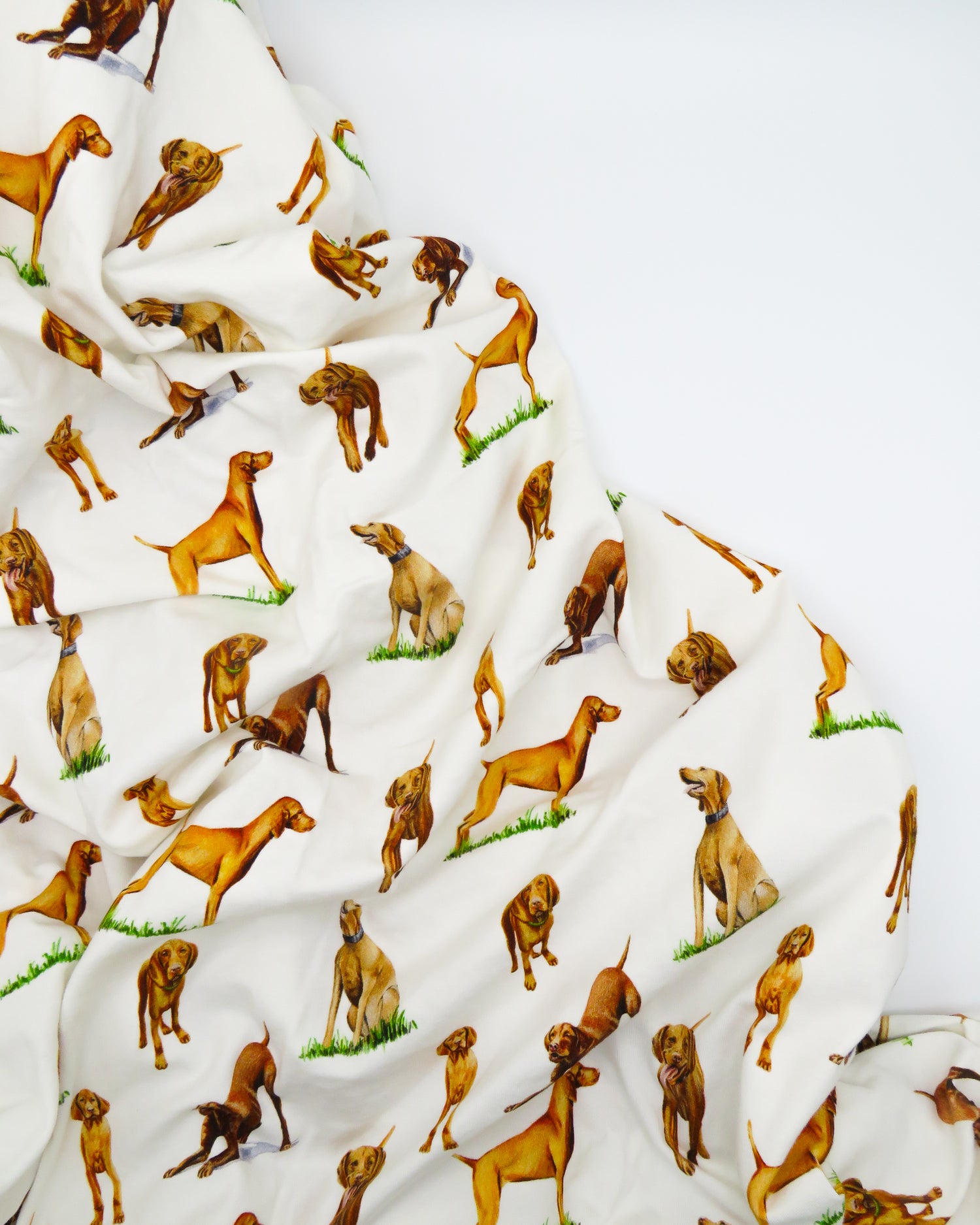 Vizsla crib sheet for baby nursery. Hypoallergenic and breathable crib bedding.